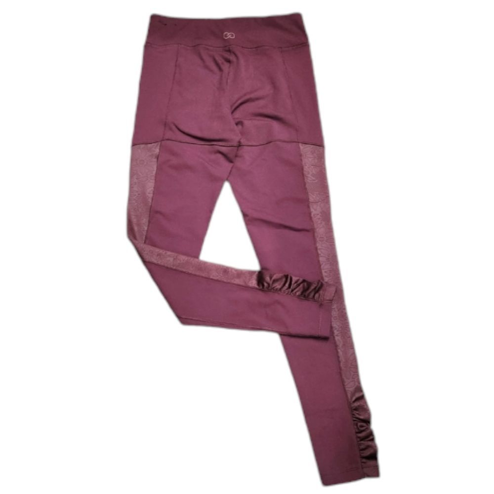 Calia by Carrie Underwood Burgundy Zipper Pocket on the Waist Leggings S